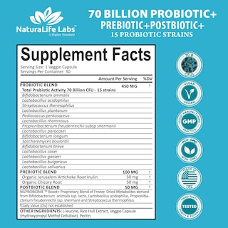 Foto 2 | Complementa Los Probióticos De Naturalife Labs Con 70 Mil Millones De Cfu (15 Cepas) - Venta Internacional.