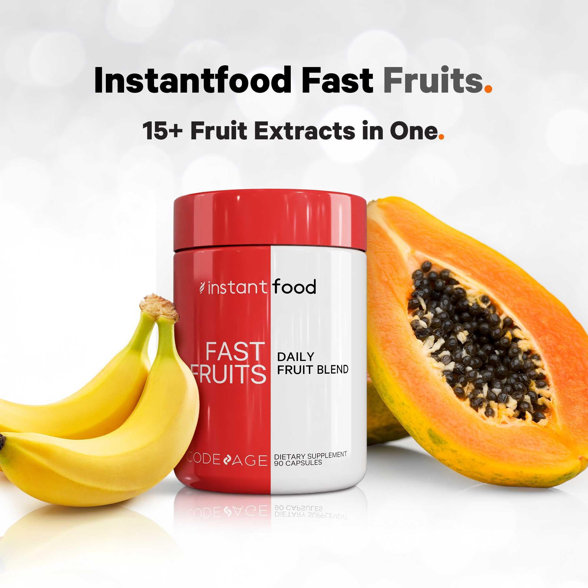 Foto 3 | Suplemento Codeage Instantfood Fast Fruits 90 Cápsulas - Venta Internacional.