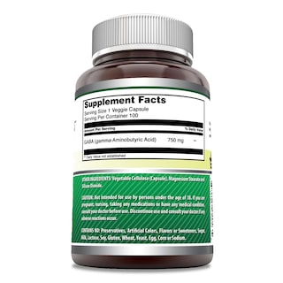 Foto 2 | Suplemento Amazing Formulas Gaba 750 Mg 100 Cápsulas Vegetarianas - Venta Internacional.