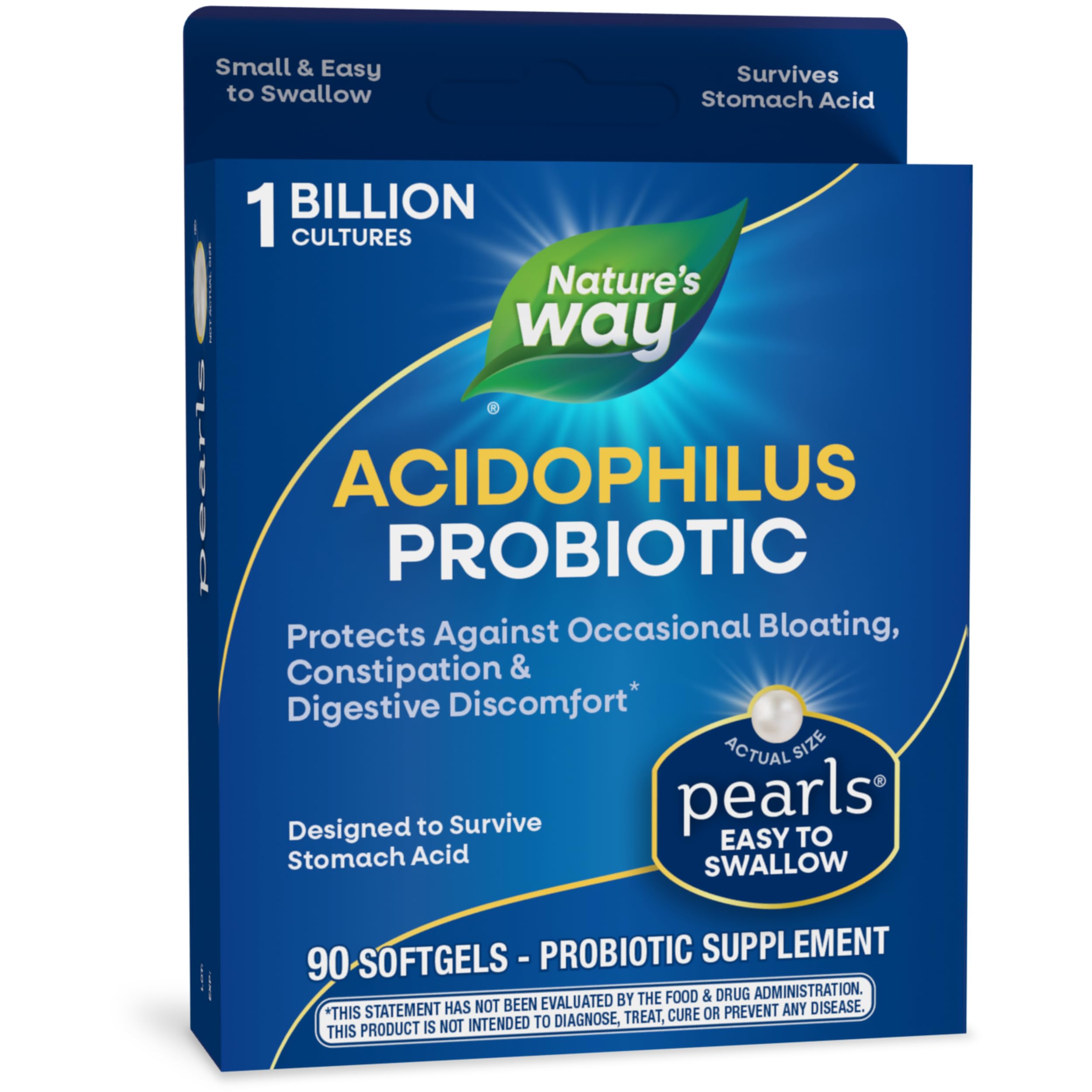 Foto 2 pulgar | Suplemento Nature's Way Acidophilus Probiotic Pearls 90 Cápsulas Blandas - Venta Internacional.