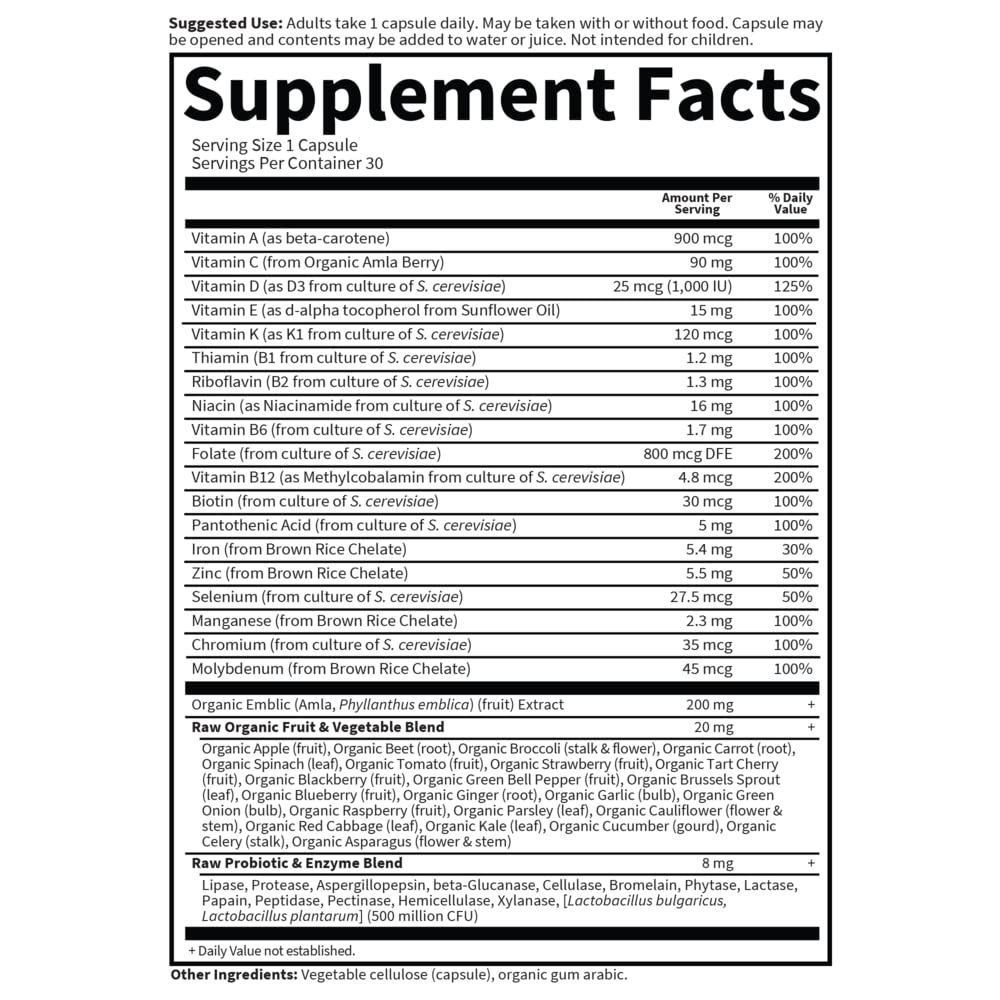 Foto 5 | Multivitamínico Garden Of Life Vitamin Code Raw One Para Mujer, 30 Unidades - Venta Internacional.