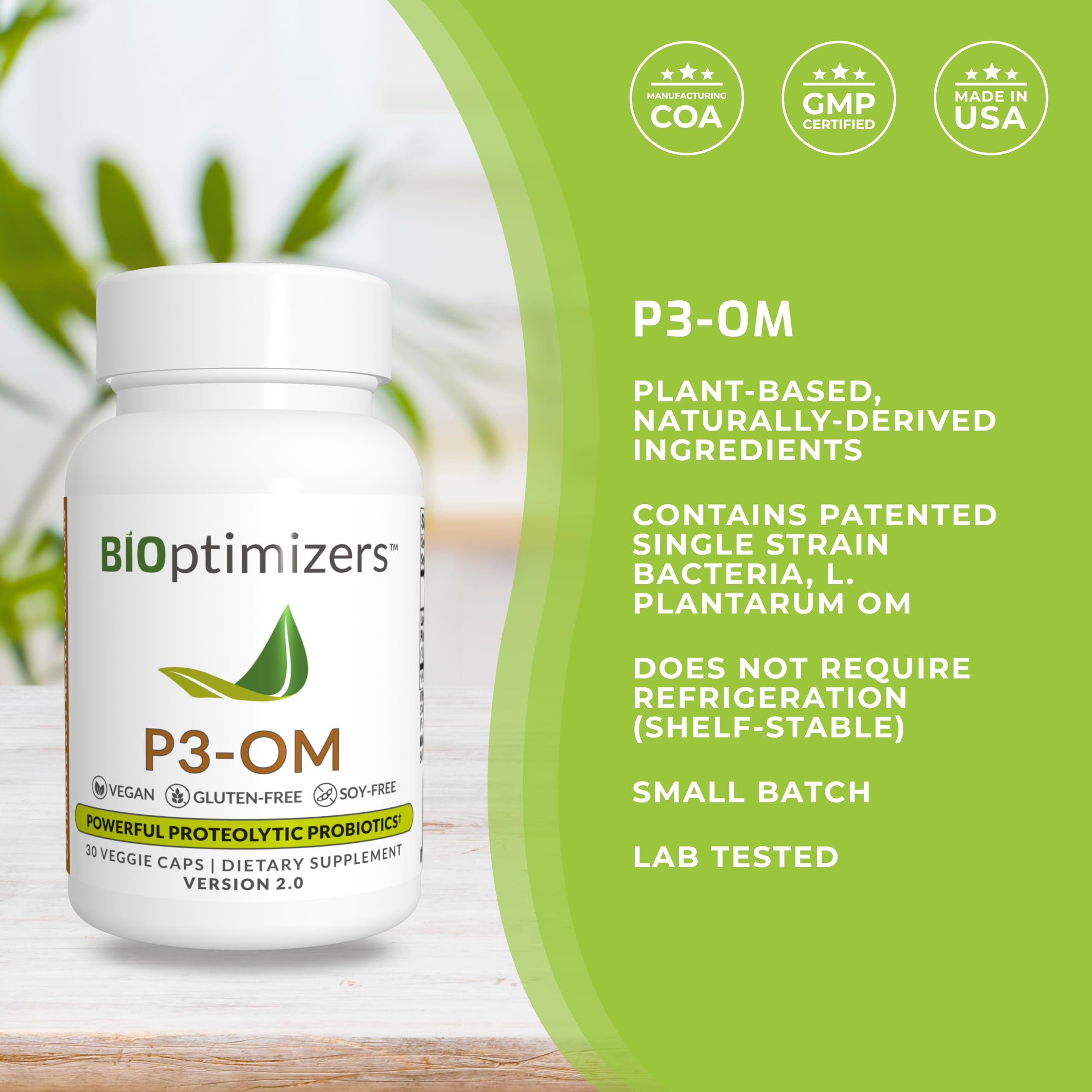 Foto 3 pulgar | Suplemento De Prebióticos Y Probióticos Proteolíticos Bioptimizers P3-om - Venta Internacional.