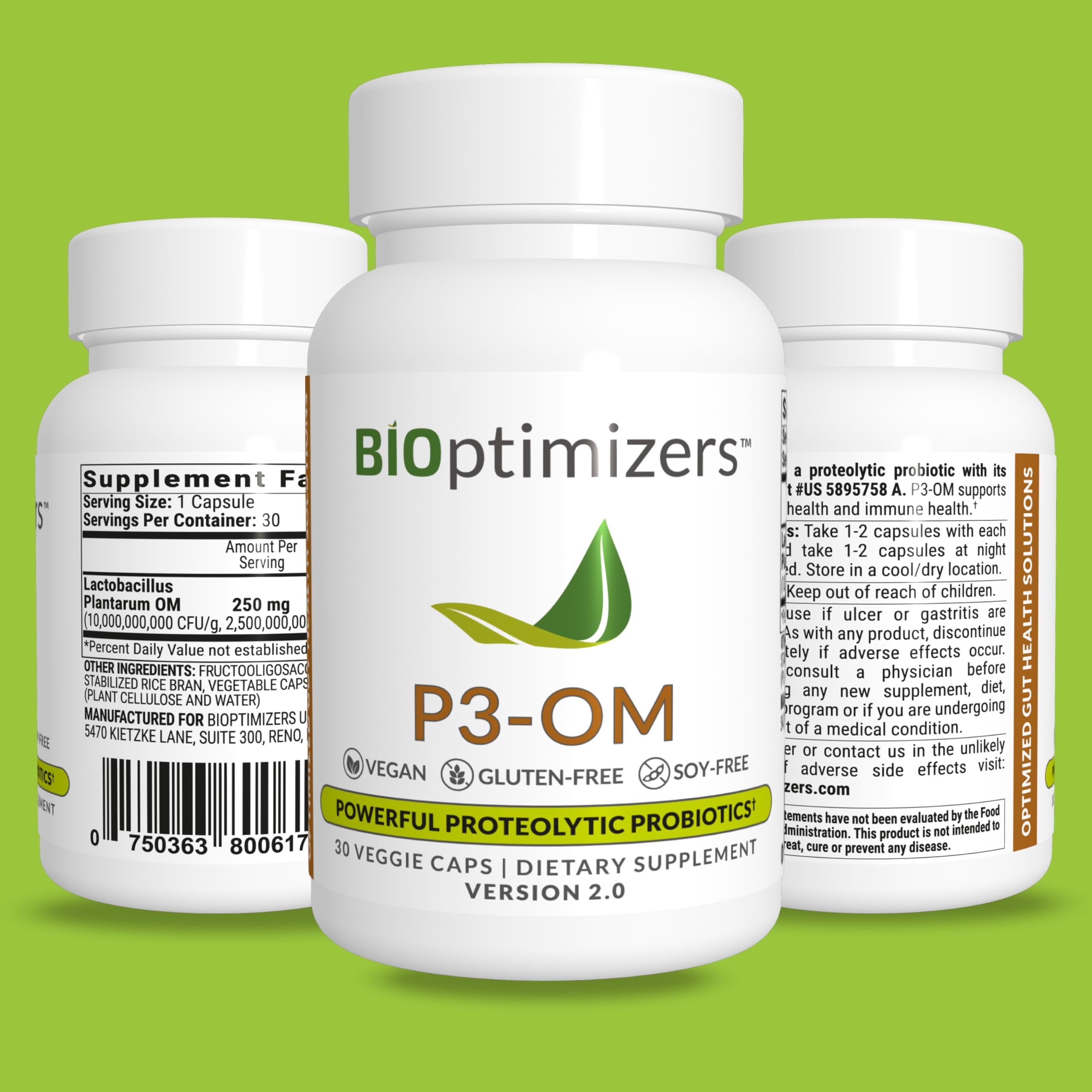 Foto 5 pulgar | Suplemento De Prebióticos Y Probióticos Proteolíticos Bioptimizers P3-om - Venta Internacional.