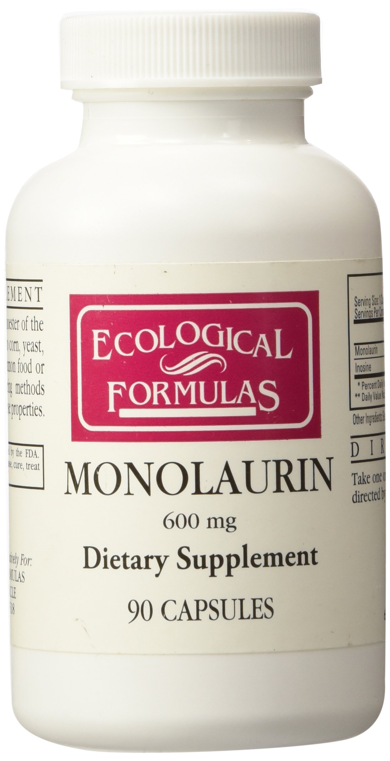Foto 1 | Suplemento Ecological Formulas De Monolaurina 600 Mg 90 Cápsulas - Venta Internacional.