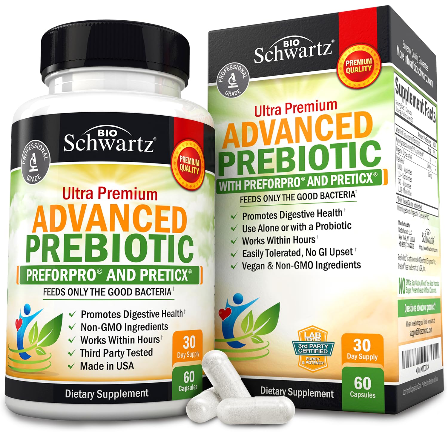 Foto 1 | Suplemento Prebiótico BioSchwartz Advanced Gut Health 60 Cápsulas - Venta Internacional