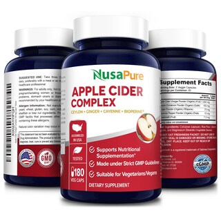 Foto 4 | Suplemento Nusapure Vinagre de Manzana 180 Cápsulas - Venta Internacional
