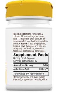 Foto 6 | Suplemento De Ácido Alfa Lipoico Nature's Way 600 Mg 60 Cápsulas - Venta Internacional.