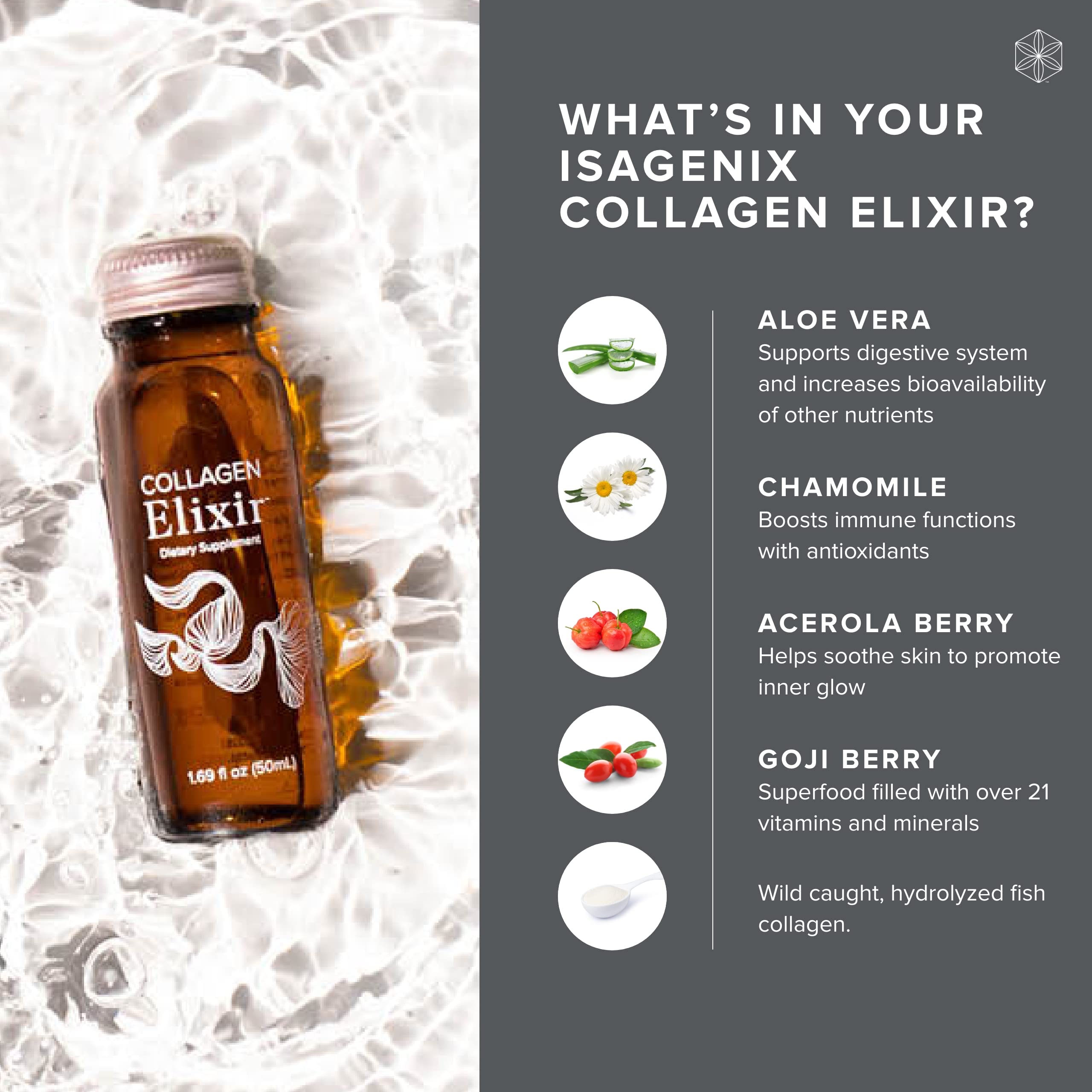 Foto 4 pulgar | Bebida De Colágeno Isagenix Collagen Elixir 50 Ml Con Vitamina C - Venta Internacional.