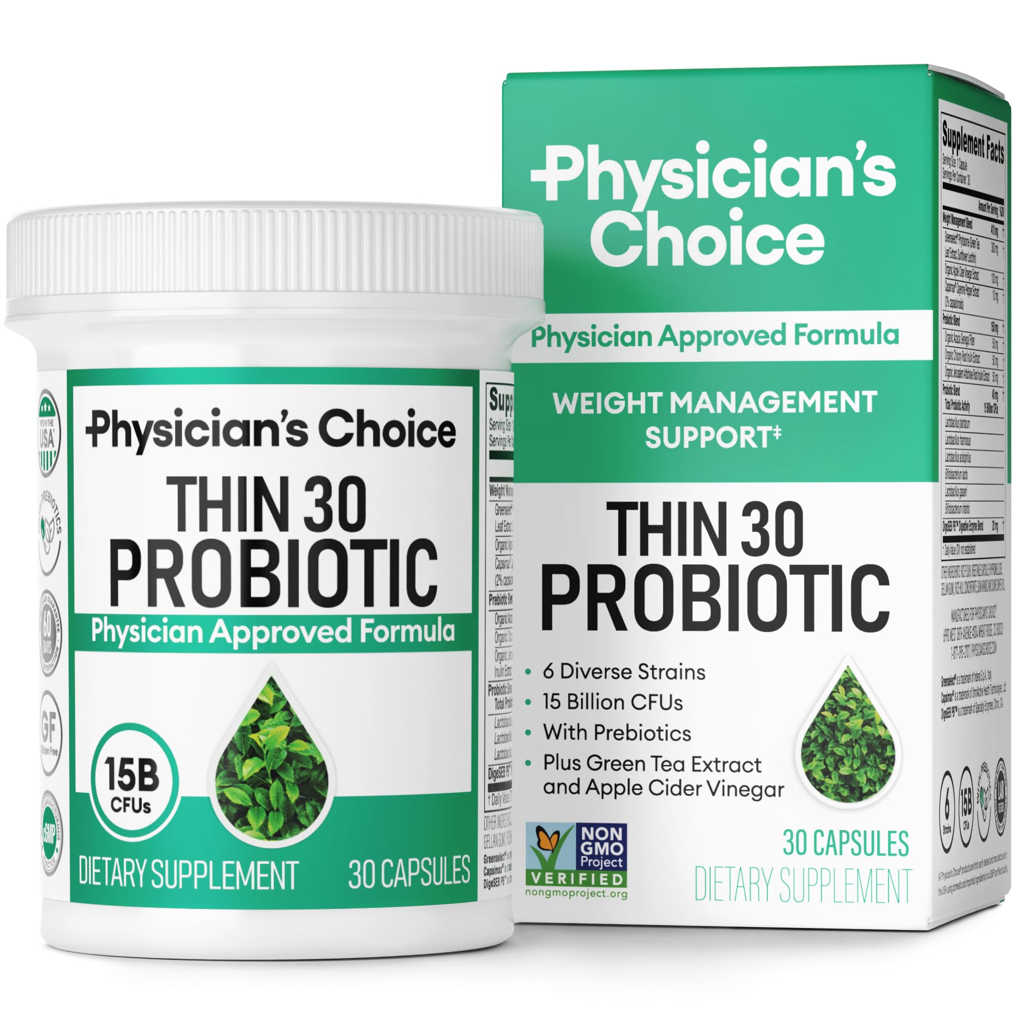 Foto 1 | Suplemento Physician's Choice Thin30 Probióticos 30 Cápsulas - Venta Internacional.