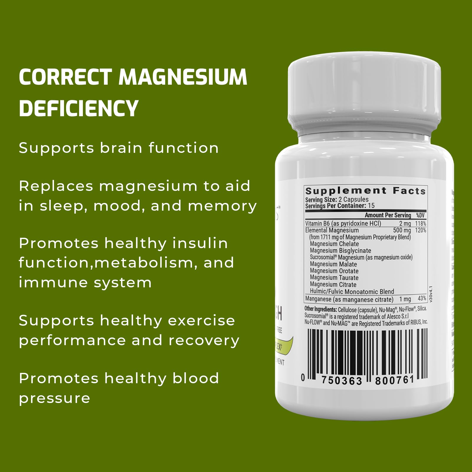 Foto 5 pulgar | Suplemento Bioptimizers Magnesium Breakthrough 4.0 30 Cápsulas - Venta Internacional.