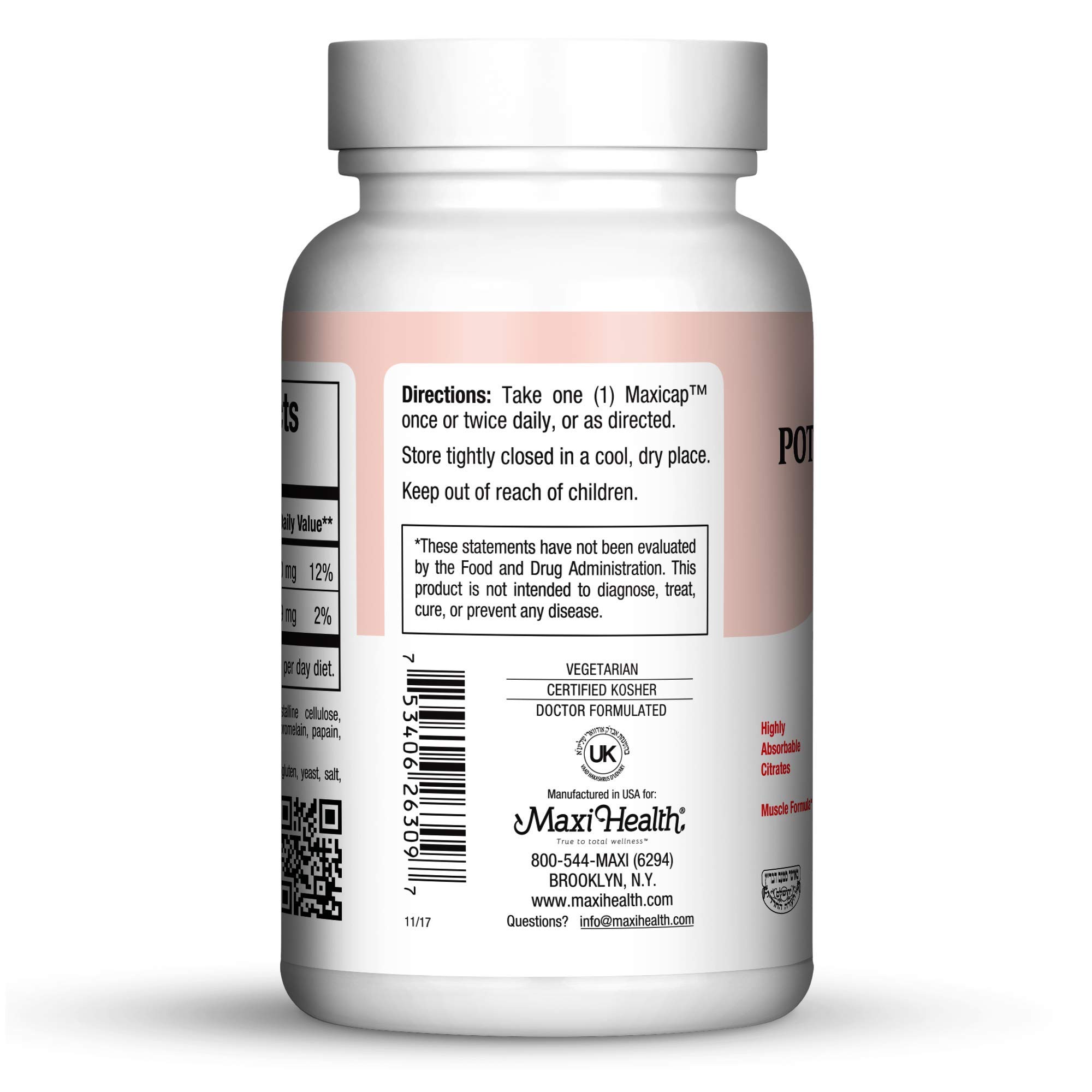 Foto 3 | Suplemento Maxi Health Potasio Magnesio 90 Cápsulas - Venta Internacional.