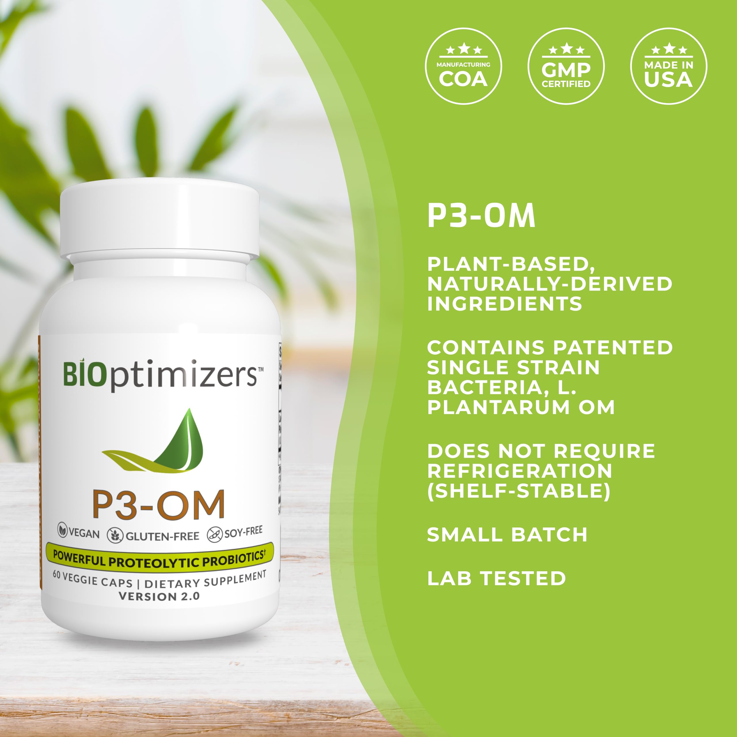 Foto 2 | Suplemento De Prebióticos Y Probióticos Proteolíticos Bioptimizers P3-om - Venta Internacional.
