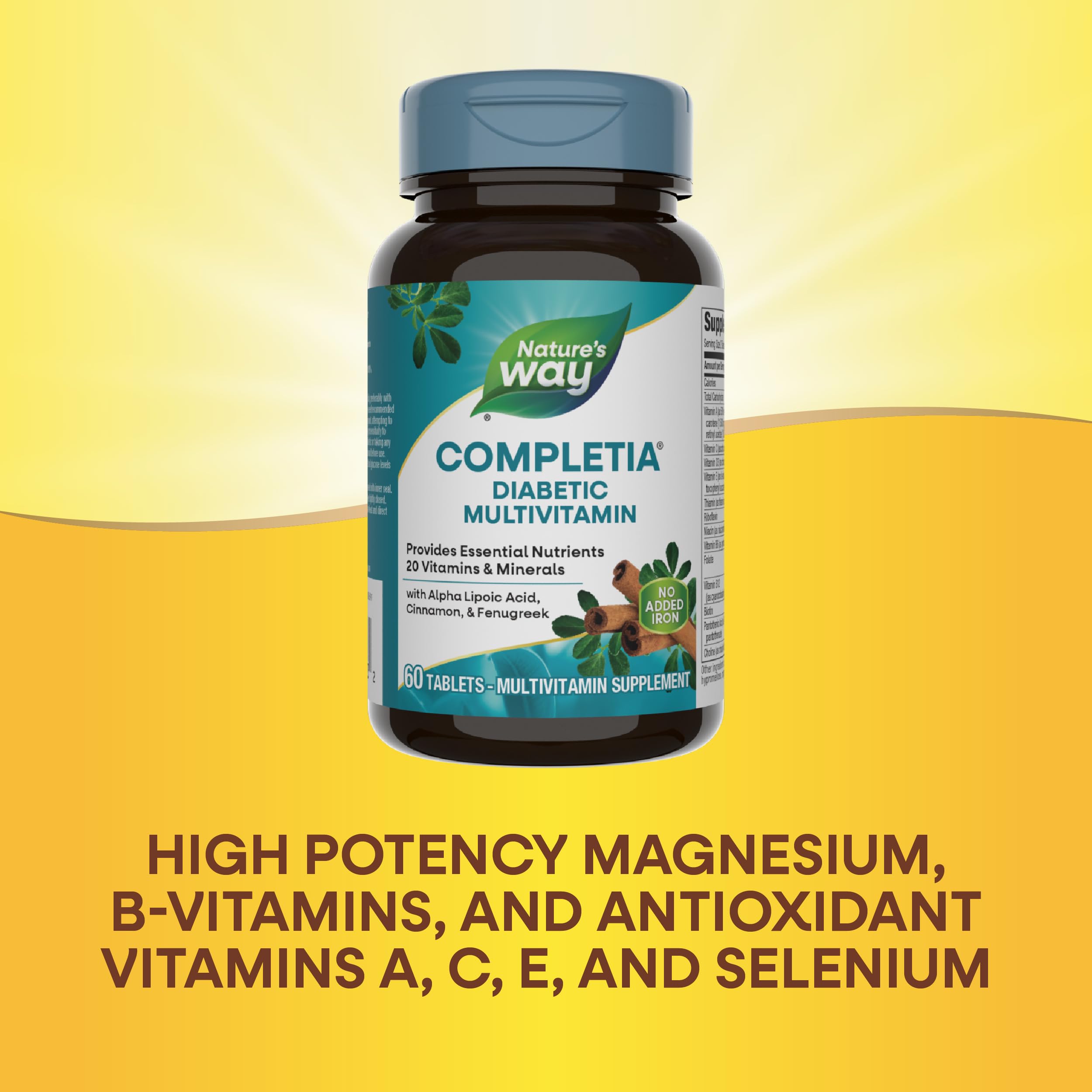 Foto 5 pulgar | Suplemento Multivitamínico Para Diabéticos Completia De Nature's Way, 60 Comprimidos - Venta Internacional.