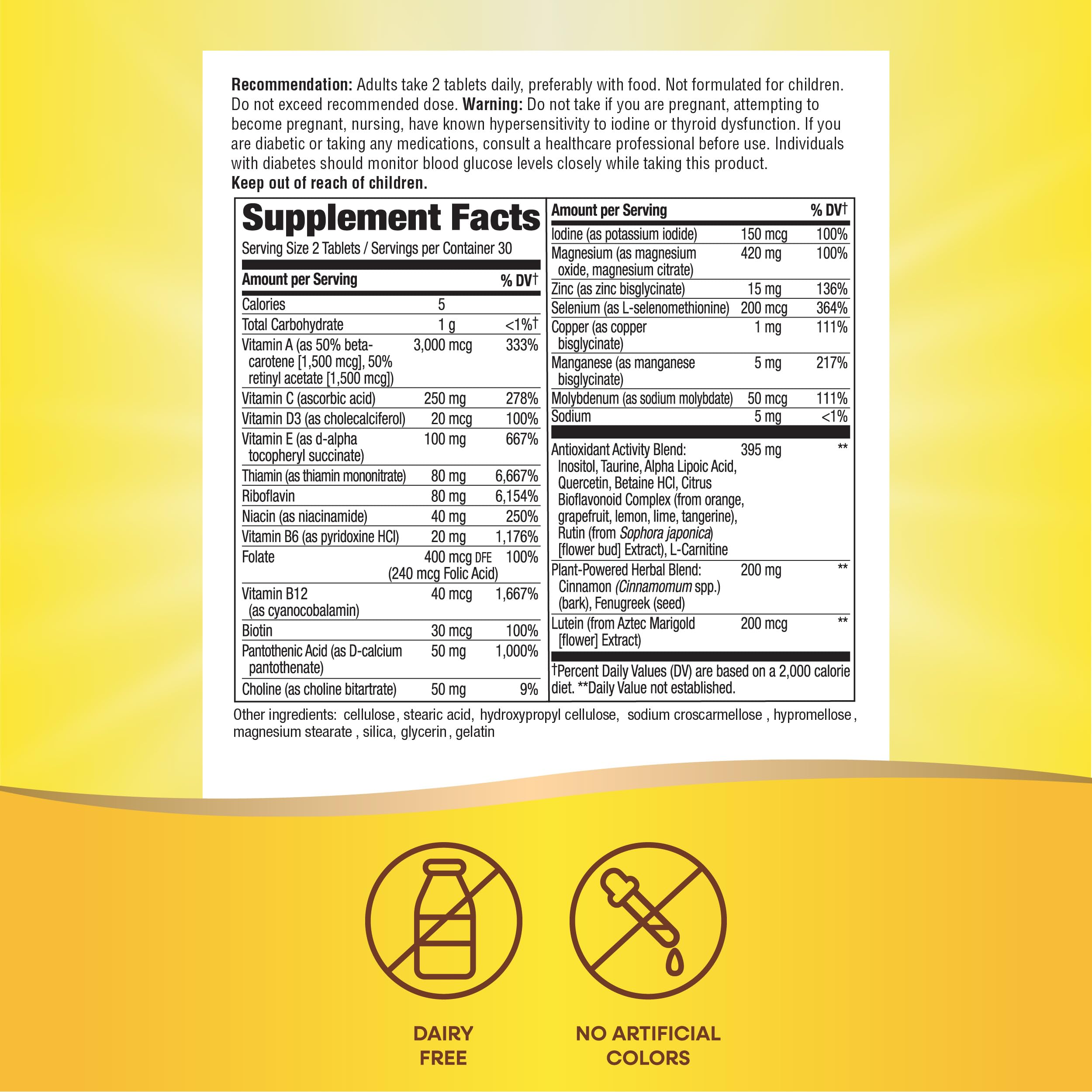 Foto 5 | Suplemento Multivitamínico Para Diabéticos Completia De Nature's Way, 60 Comprimidos - Venta Internacional.