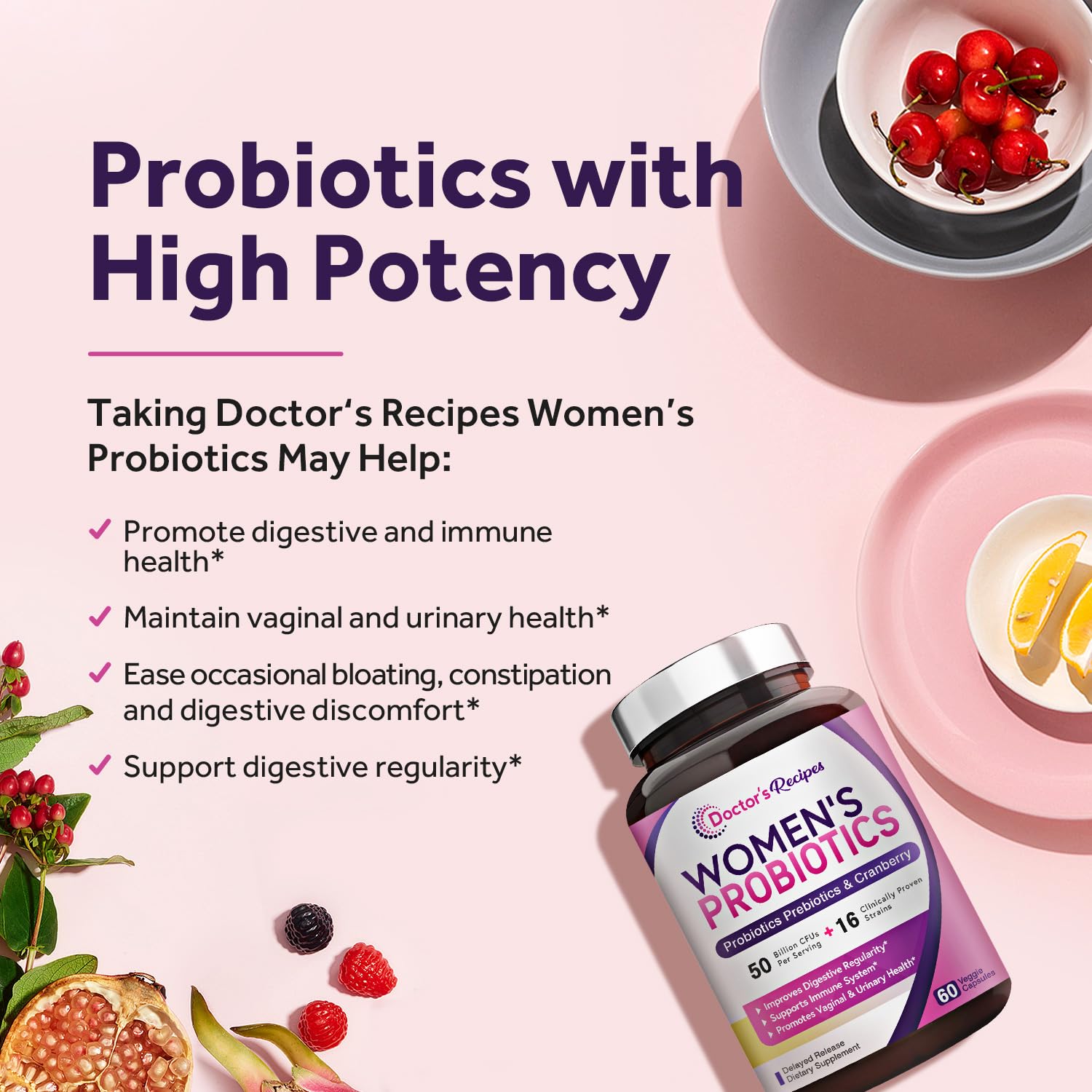 Foto 4 pulgar | Suplemento Doctor's Recipes Women's Probiotics 60 Cápsulas-Venta Internacional