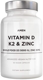 Foto 1 | Suplemento Amen de Vitamina D3 5000 Ui K2 y Zinc 60 Cápsulas - Venta Internacional