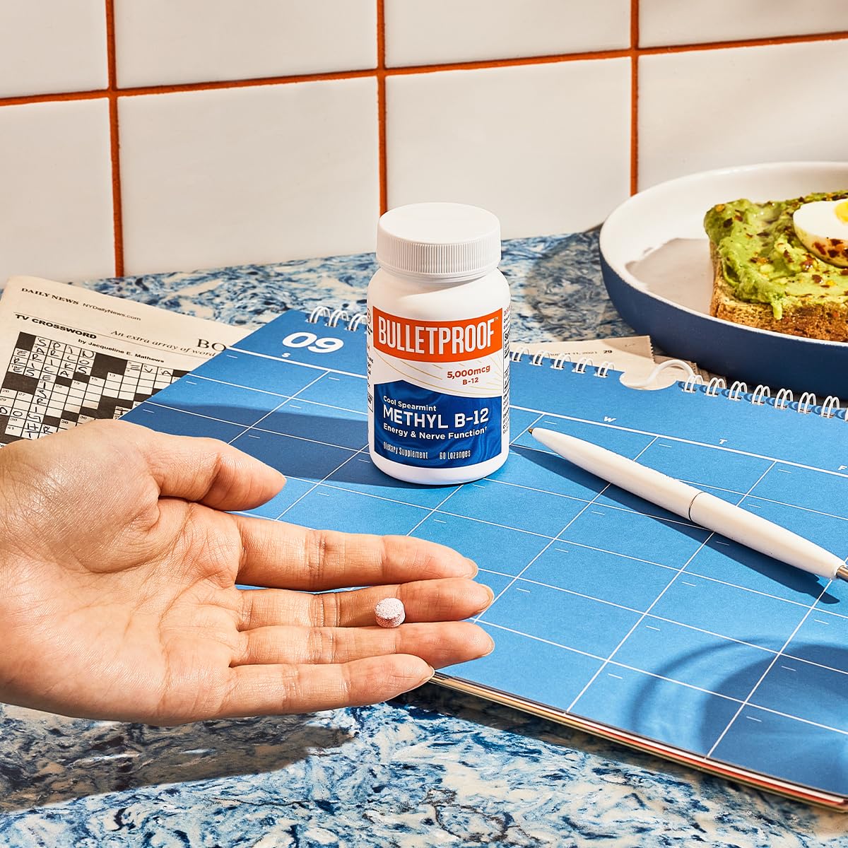 Foto 4 pulgar | Suplemento Bulletproof Cool Spearmint Metil B-12 En Pastillas, 60 Unidades - Venta Internacional.