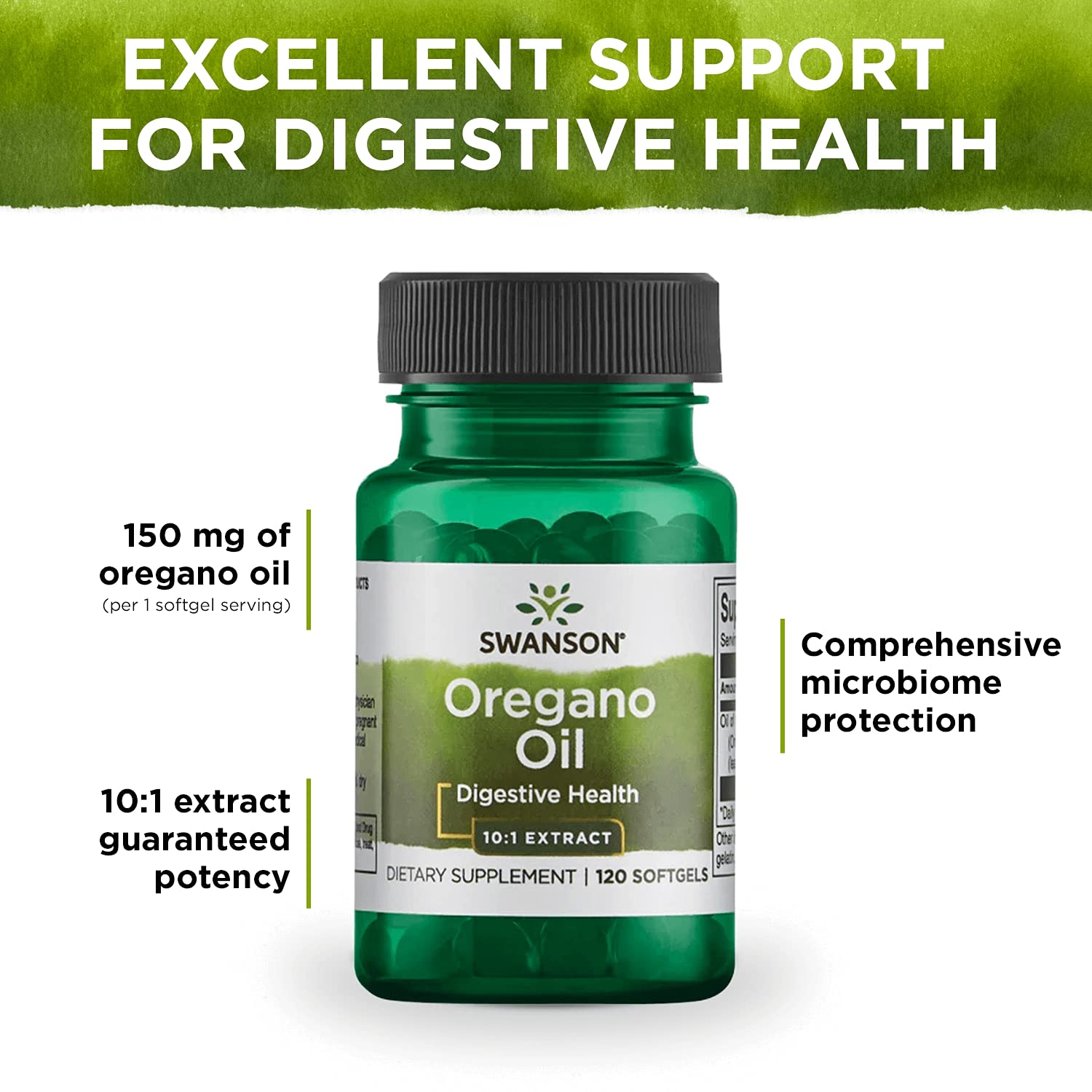 Foto 5 | Suplemento De Aceite De Orégano Swanson, Extracto 10:1, 150 Mg, 120 Cápsulas Blandas - Venta Internacional.