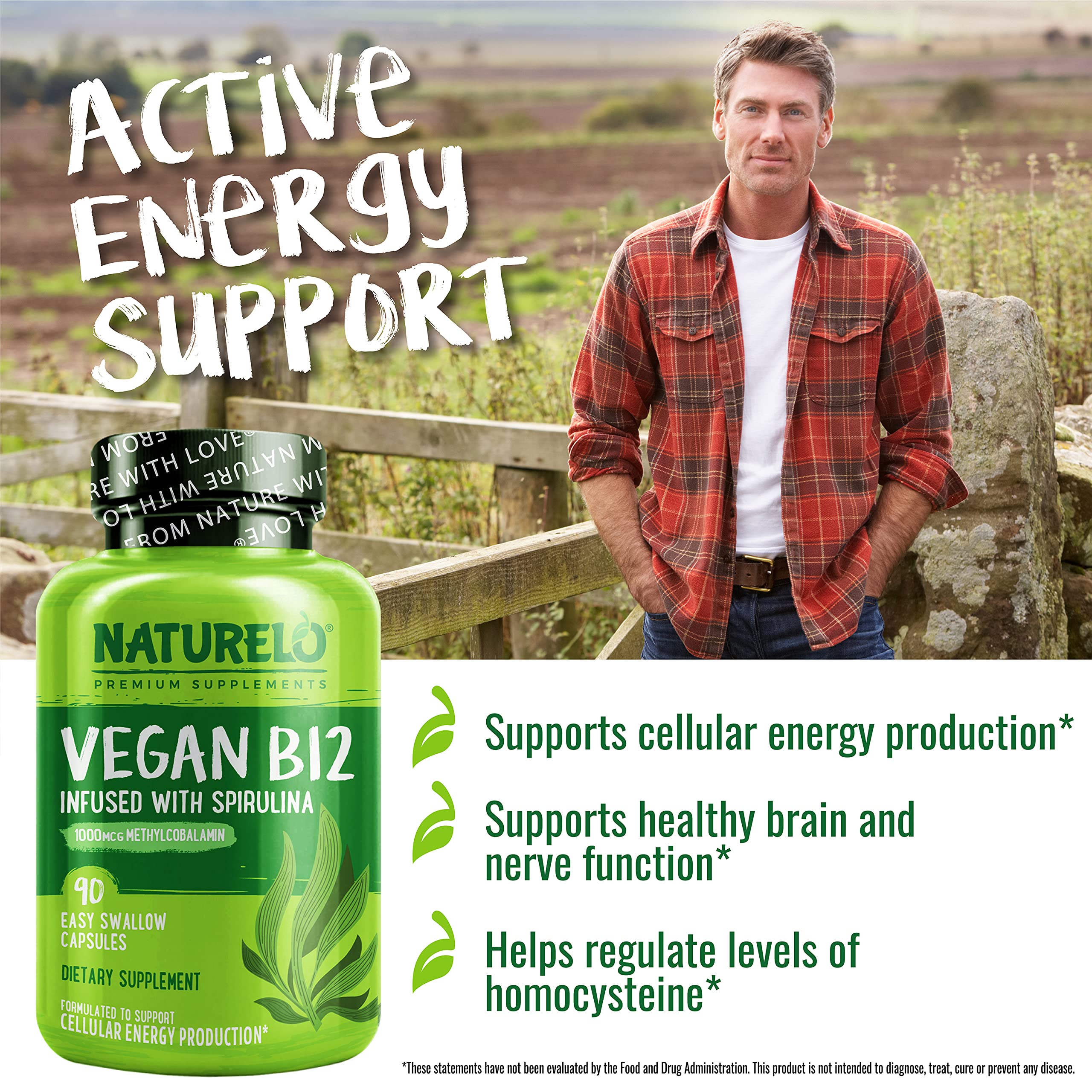 Foto 7 pulgar | Suplemento Naturelo Vegan B12 Metilb12 1000 Mcg 180 Cápsulas - Venta Internacional.