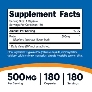 Foto 2 | Suplemento Nutricost Rutin 500 Mg 180 Cápsulas Sin Gluten - Venta Internacional.