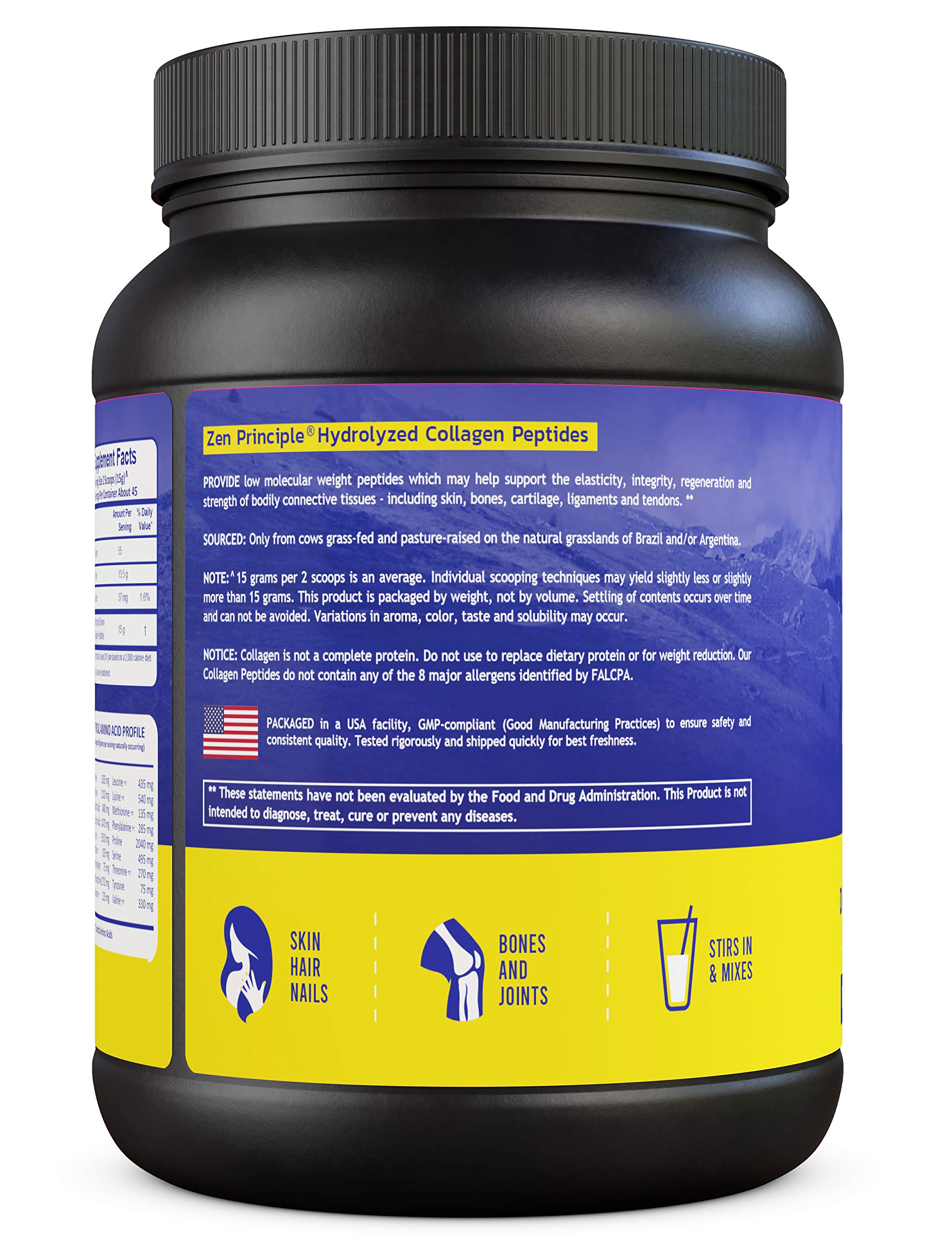 Foto 4 pulgar | Péptidos De Colágeno Zen Principle, Alimentados Con Pasto, 680 G, Antienvejecimiento - Venta Internacional.