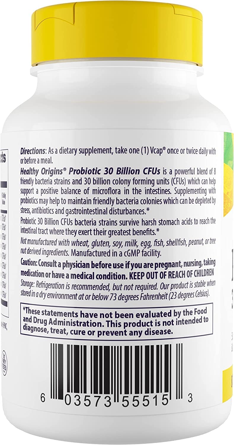 Foto 4 pulgar | Suplemento Probiótico Healthy Origins, 30 Mil Millones De Ufc, 60 Cápsulas - Venta Internacional.