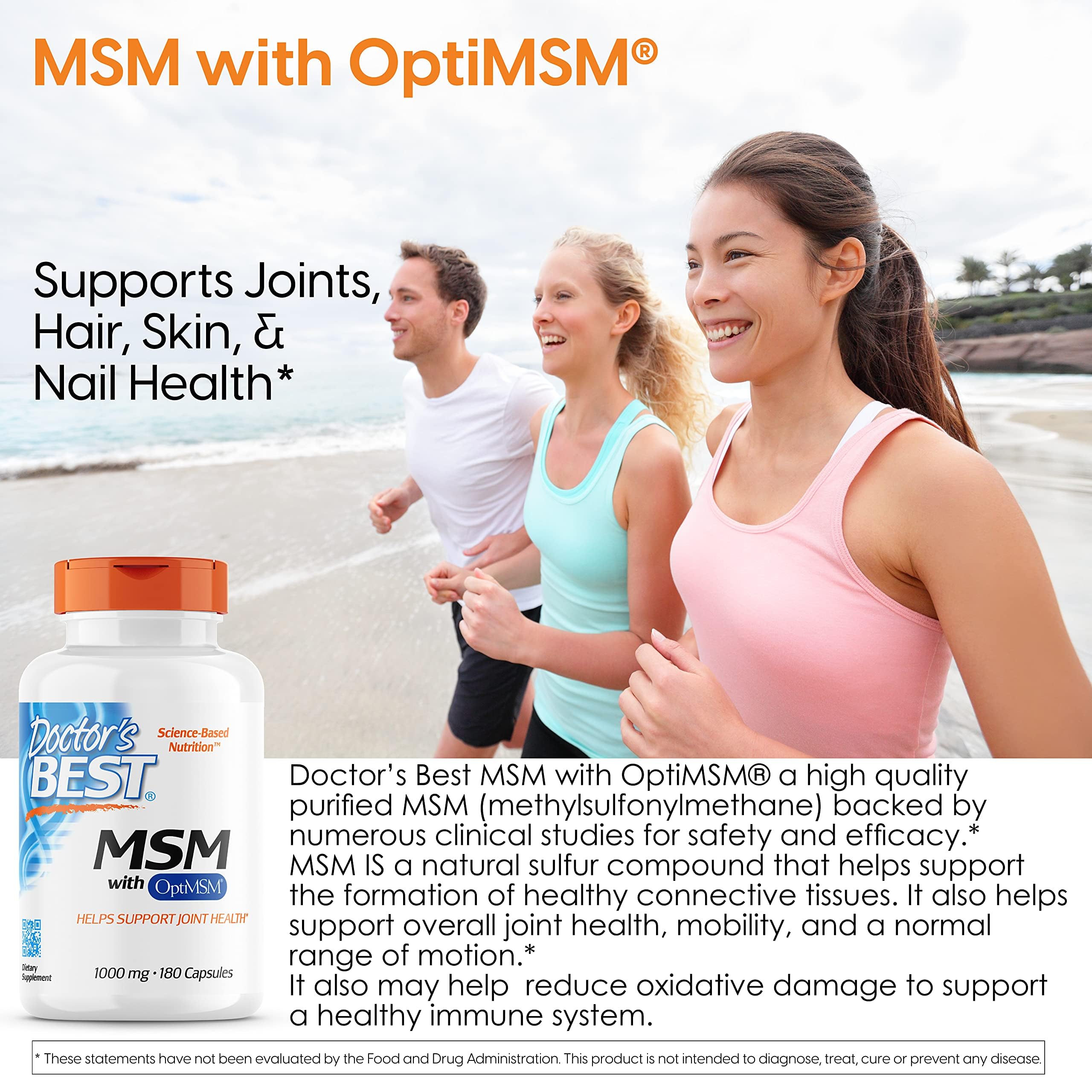 Foto 3 pulgar | Suplemento Doctor's Best MSM 1000 mg 180 Cápsulas - Venta Internacional