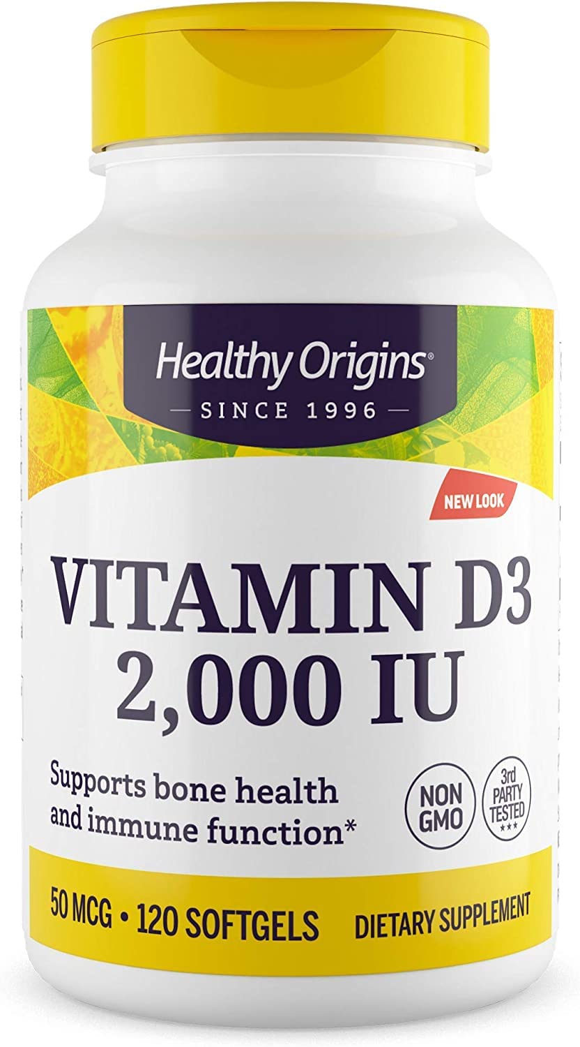 Foto 2 pulgar | Suplemento De Vitamina D3 De Healthy Origins, 2000 Ui, 120 Cápsulas Blandas - Venta Internacional.