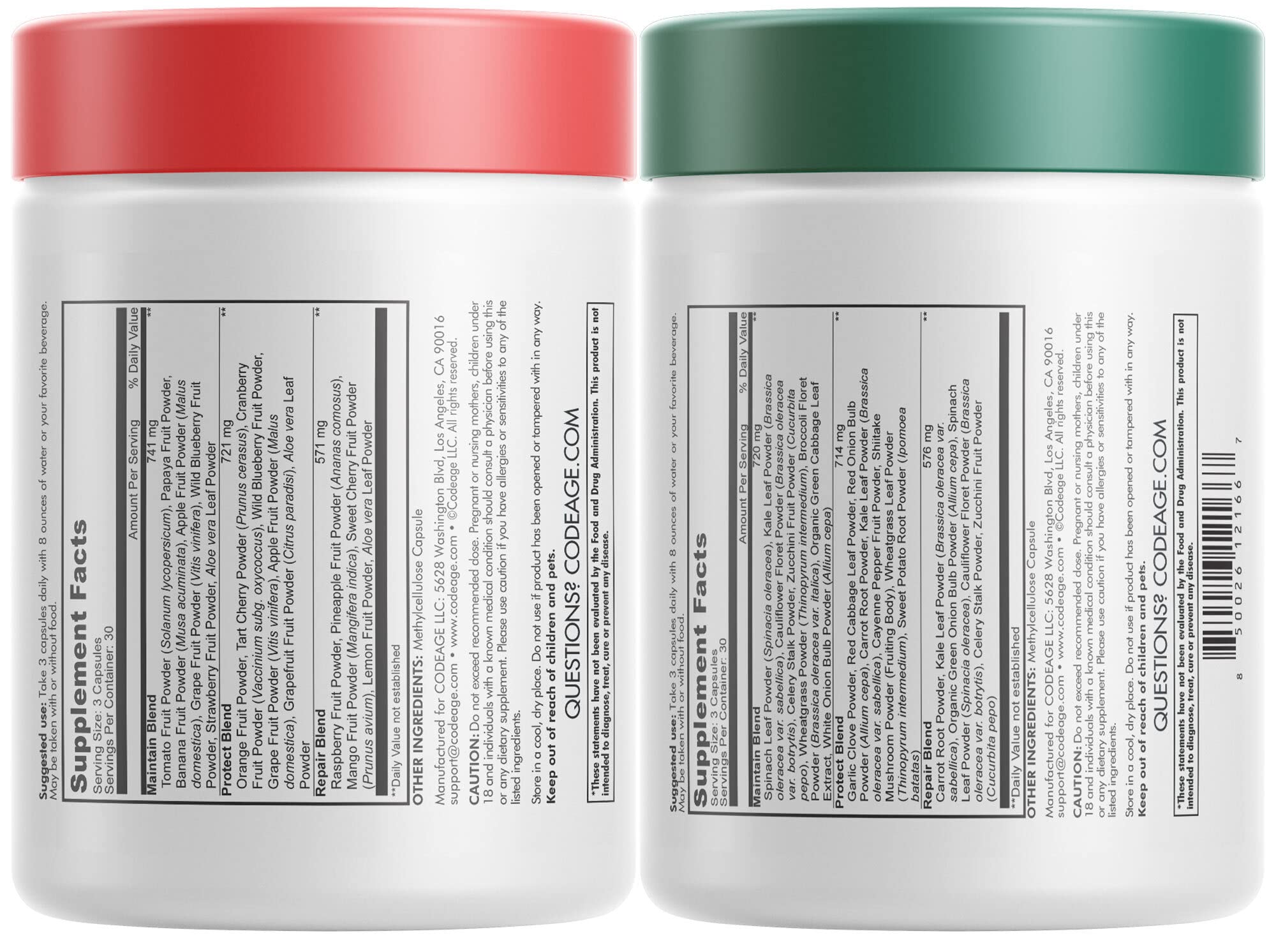 Foto 3 pulgar | Suplemento Codeage Instantfood Easy Veggies + Fast Fruits - Venta Internacional.