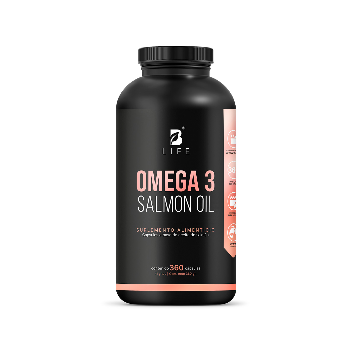 Foto 2 pulgar | Suplemento B Life Omega 3 Aceite de Salmón 360 Cápsulas