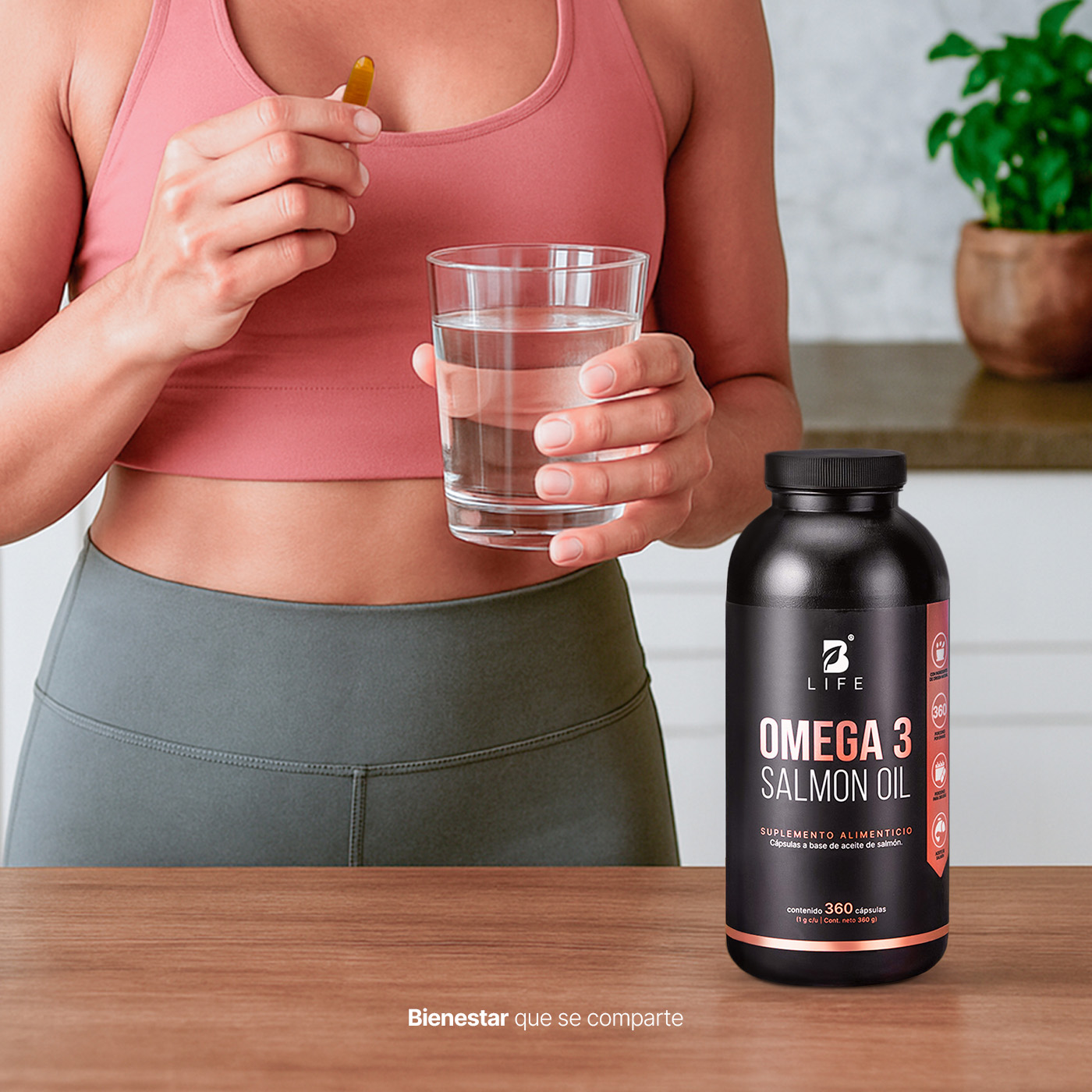 Foto 8 | Suplemento B Life Omega 3 Aceite de Salmón 360 Cápsulas