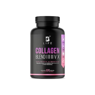 Foto 1 | Mezcla De Colágenos Tipo I, Ii, Iii, V Y X | 400 Cápsulas | Con Vitamina C | Collagen Blend I Ii Iii V X B Life.