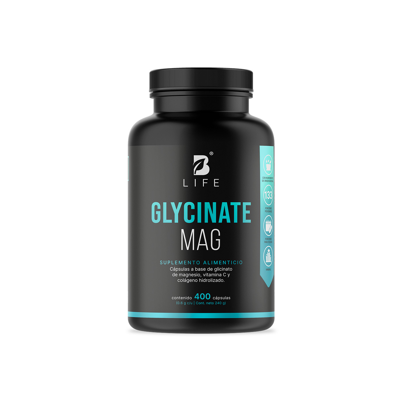 Foto 1 | Suplemento B Life Glicinato de Magnesio de 400 Cápsulas