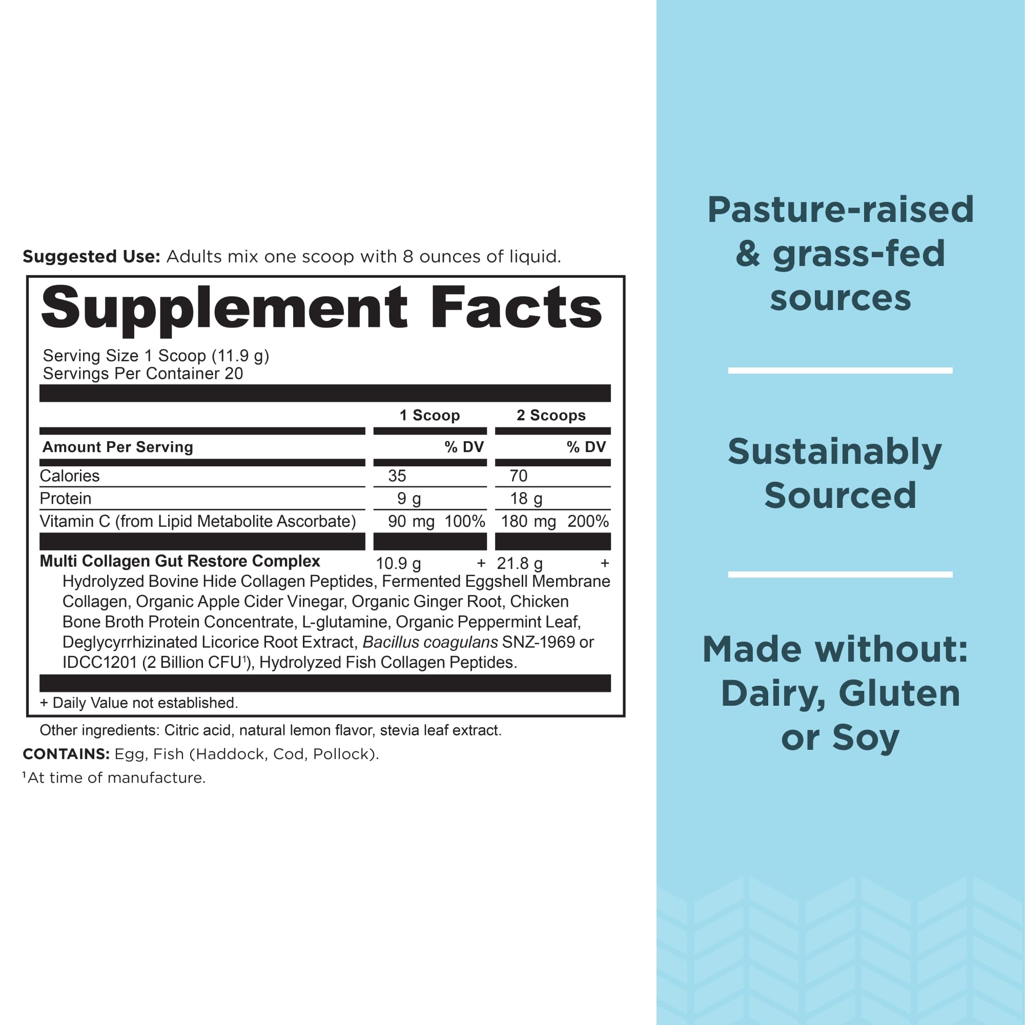 Foto 3 pulgar | Proteína De Colágeno En Polvo Ancient Nutrition Gut Restore 250 Ml - Venta Internacional.