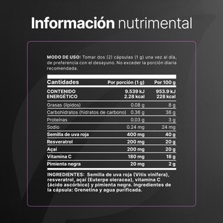 Foto 2 | Suplemento B Life Omega Resveratrol de 400 Cápsulas
