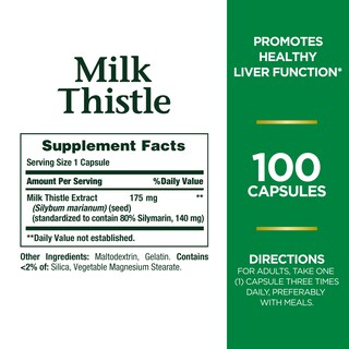 Foto 2 | Suplemento Nature's Bounty Milk Thistle 175 Mg 100 Cápsulas Blandas - Venta Internacional.