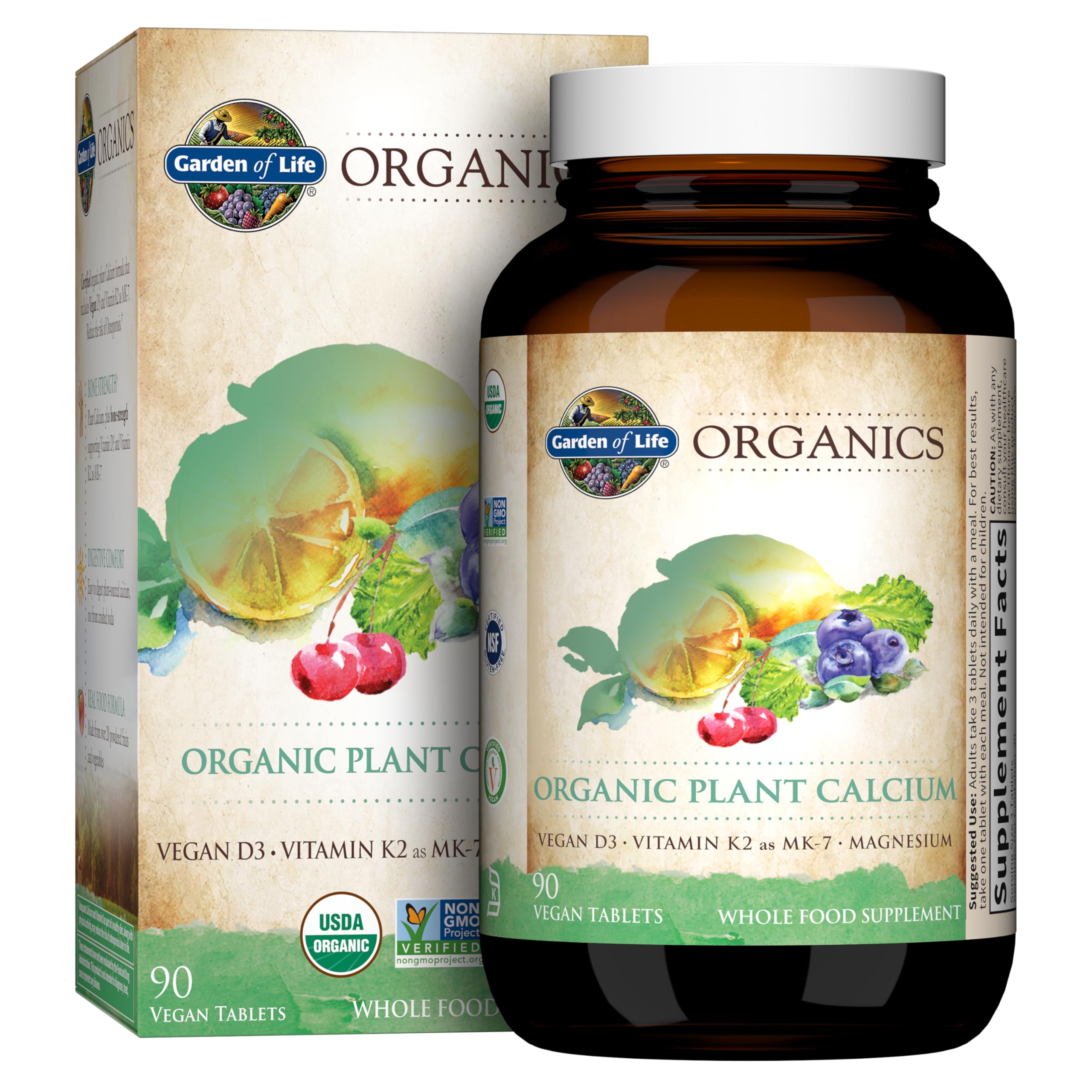 Suplemento De Calcio Vegetal De Garden Of Life Organics Durante 30 Días - Venta Internacional.