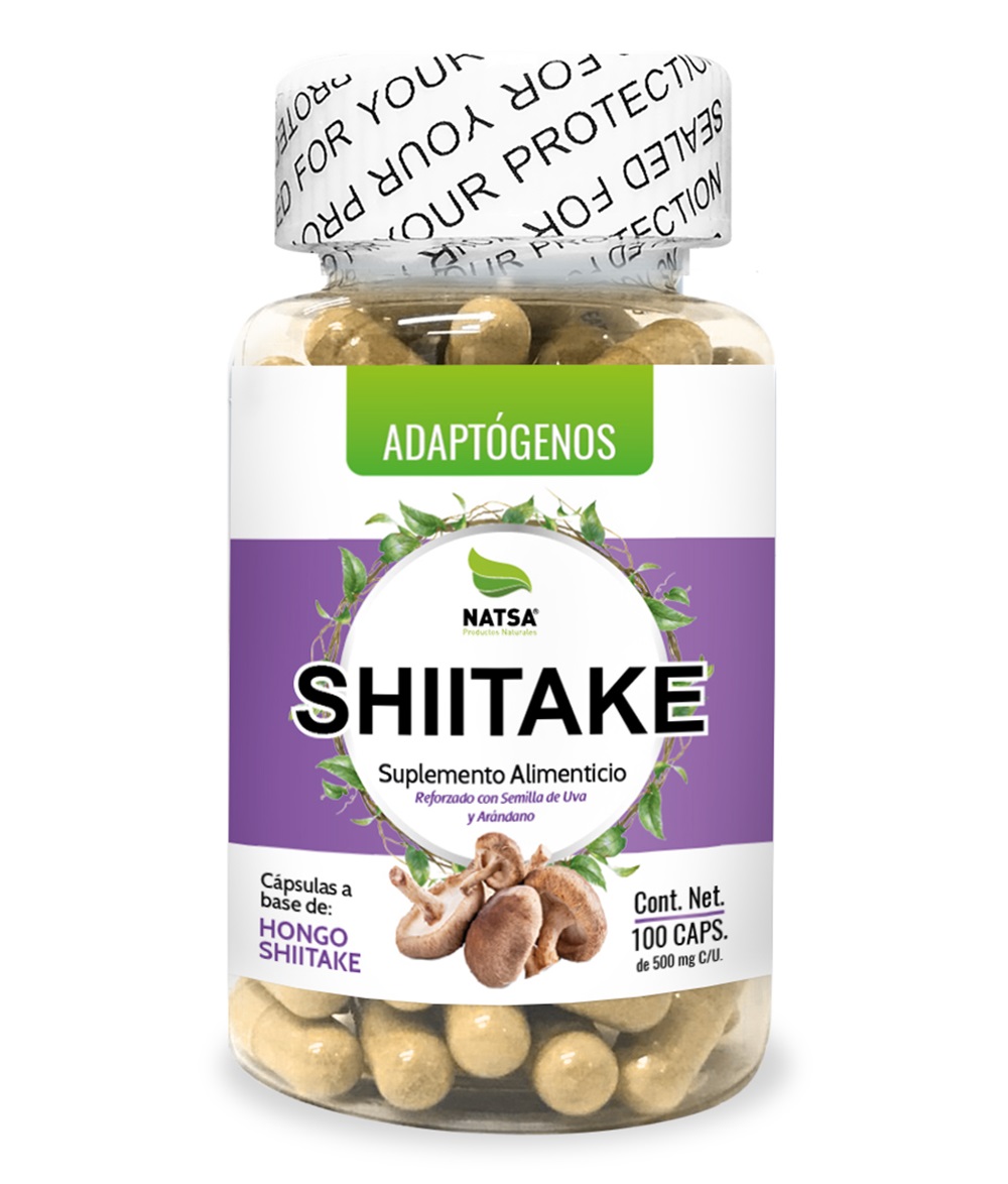 Foto 2 pulgar | Suplemento Alimenticio Shiitake Natsa 100 Cápsulas