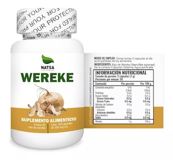 Foto 2 | Wereke Wereque Natsa 100 Cápsulas