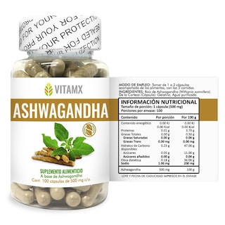 Foto 2 | Suplemento Alimenticio Ashwagandha Natsa 100 Cápsulas