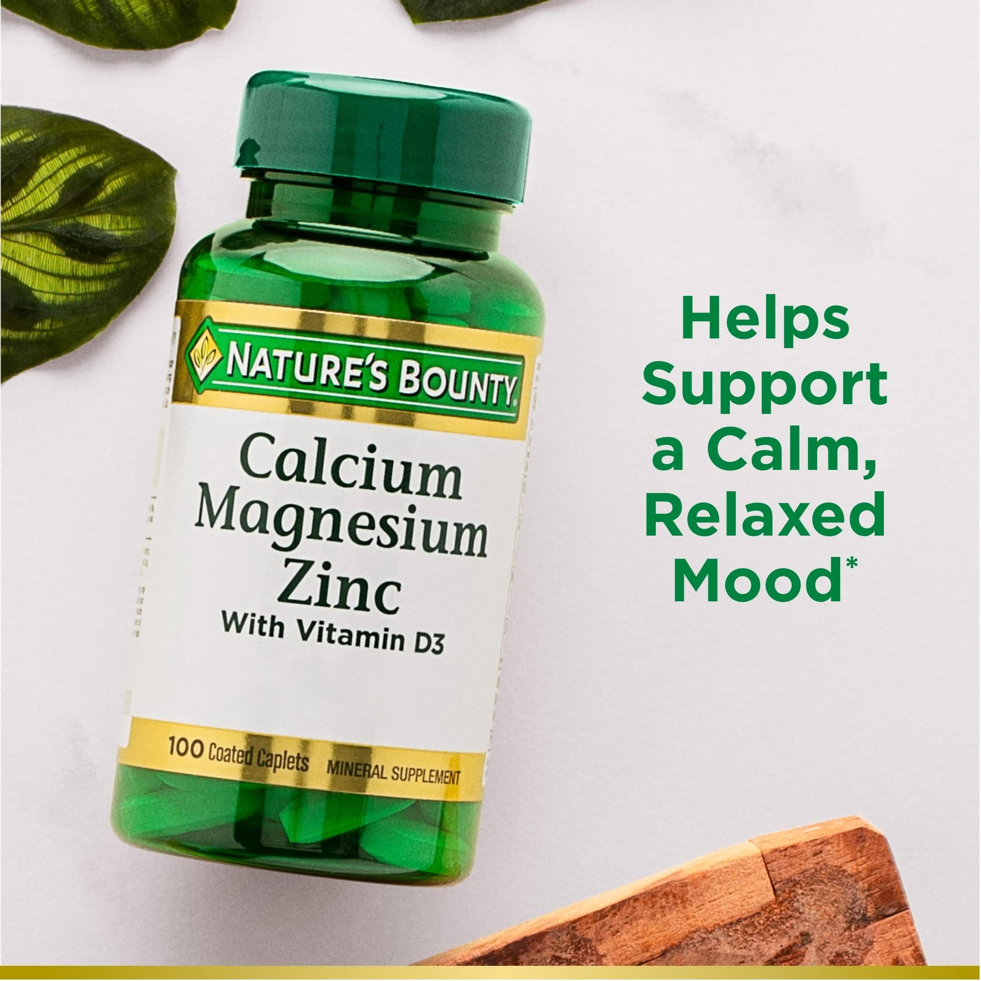 Foto 3 | Suplemento Nature's Bounty De Calcio, Magnesio Y Zinc, 100 Comprimidos - Venta Internacional.