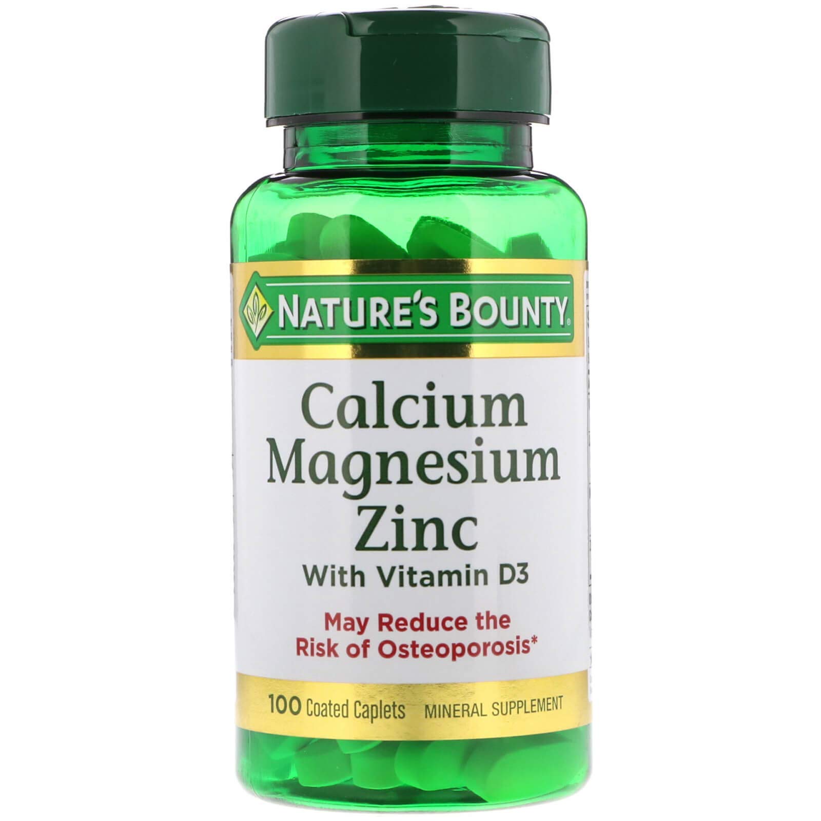 Foto 8 pulgar | Suplemento Nature's Bounty De Calcio, Magnesio Y Zinc, 100 Comprimidos - Venta Internacional.