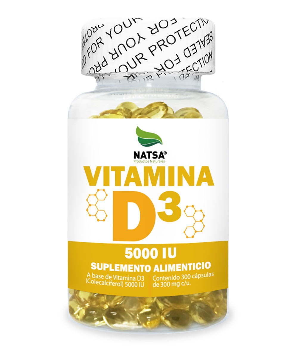 Foto 2 pulgar | Suplemento Alimenticio Vitamina D3 5,000 IU Natsa 300 Softgels