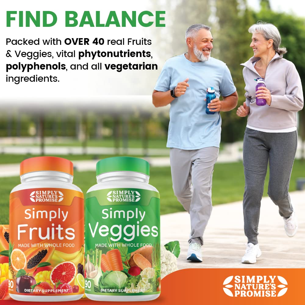 Foto 3 pulgar | Suplemento Simply Nature's Promise Fruits & Veggies 180 Cápsulas - Venta Internacional.
