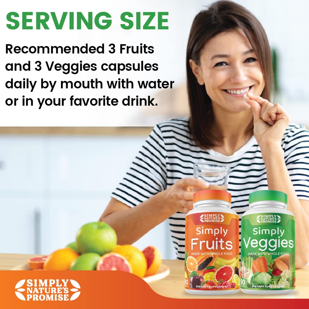 Foto 7 pulgar | Suplemento Simply Nature's Promise Fruits & Veggies 180 Cápsulas - Venta Internacional.