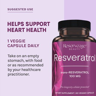Foto 5 | Suplemento Reserveage Beauty Resveratrol 100 Mg 60 Cápsulas - Venta Internacional.