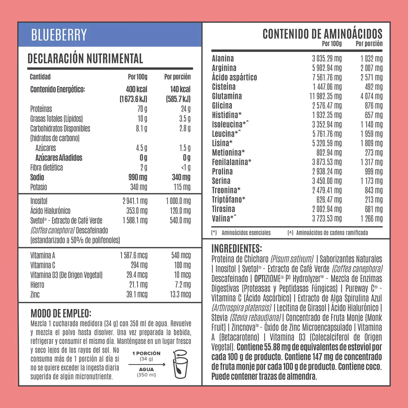 Foto 3 pulgar | Birdman Proteína Vegetal Fitmingo Sabor Blueberry 510 G