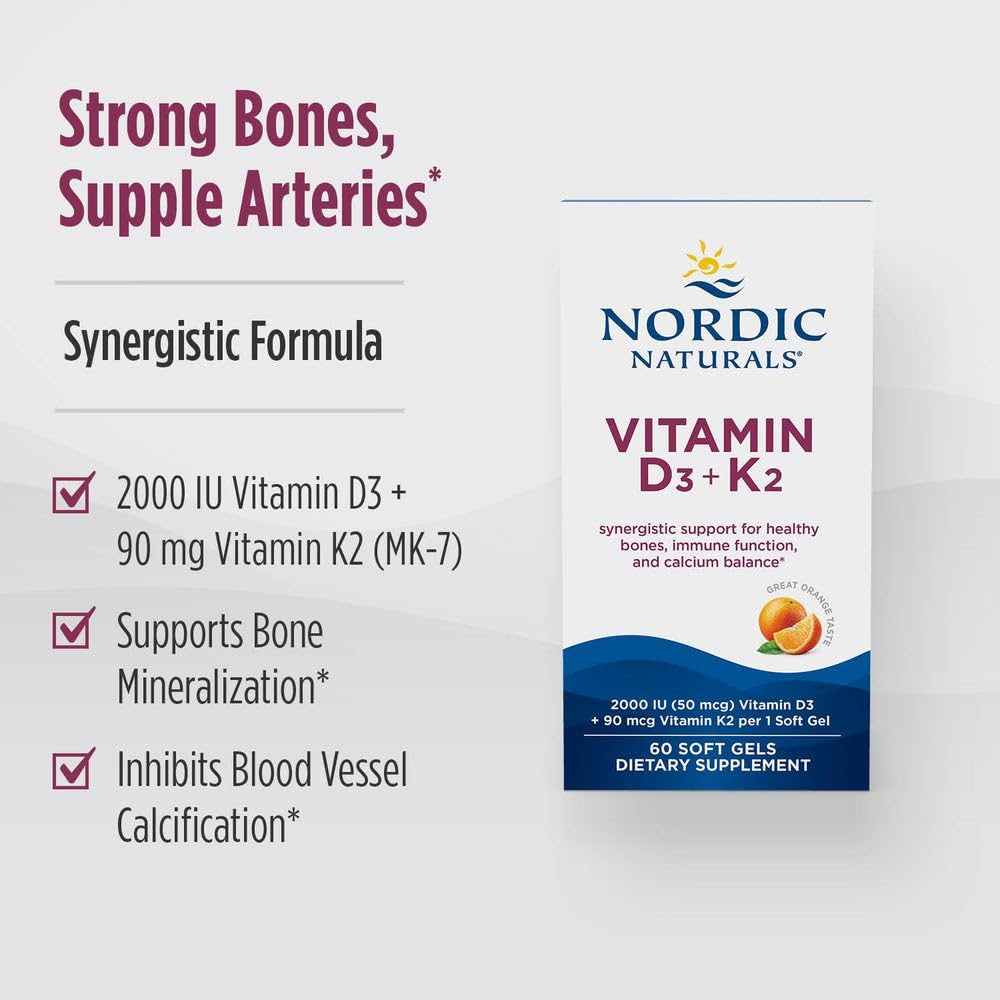 Foto 8 pulgar | Suplemento Nordic Naturals Con Vitamina D3 + K2 60 Cápsulas Blandas - Venta Internacional.