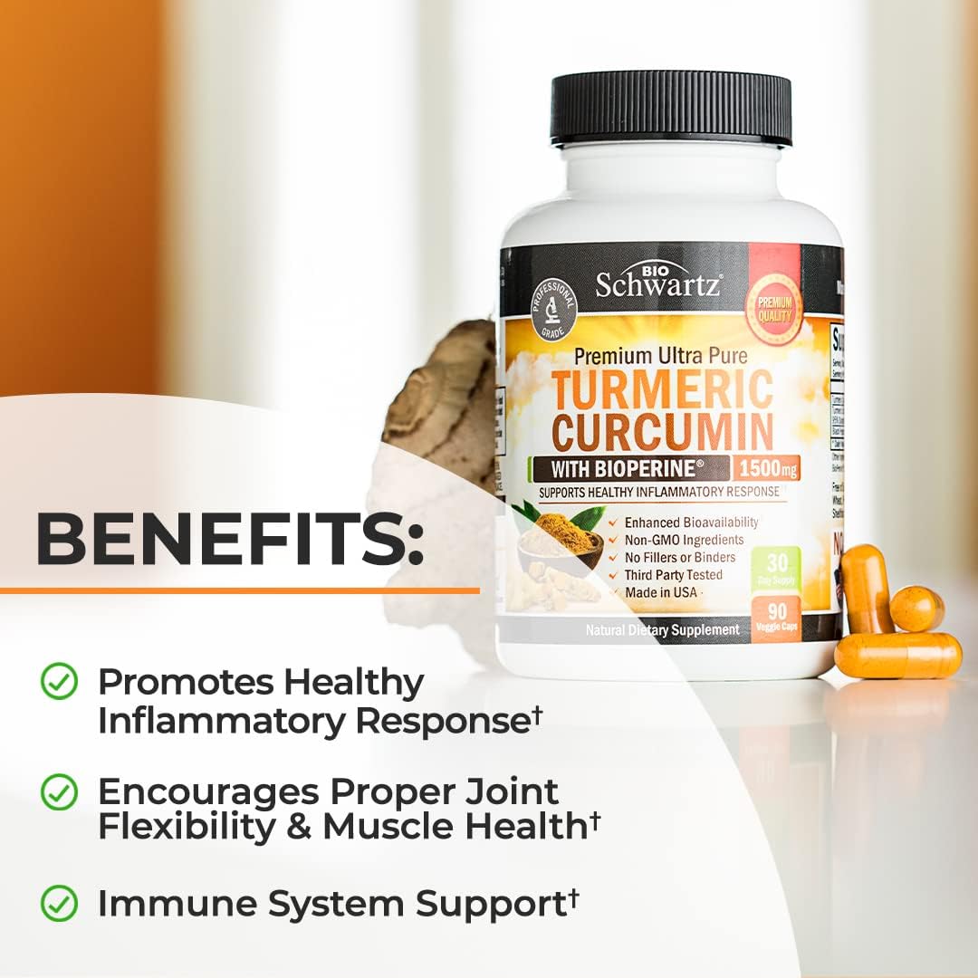 Foto 5 pulgar | Suplemento Bioschwartz Curcumina De Cúrcuma 1500 Mg Con Bioperine - Venta Internacional.
