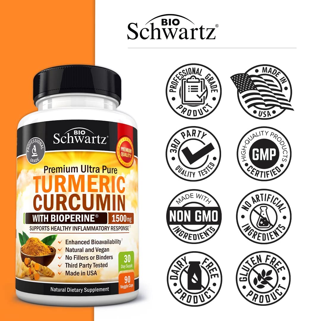 Foto 8 pulgar | Suplemento Bioschwartz Curcumina De Cúrcuma 1500 Mg Con Bioperine - Venta Internacional.